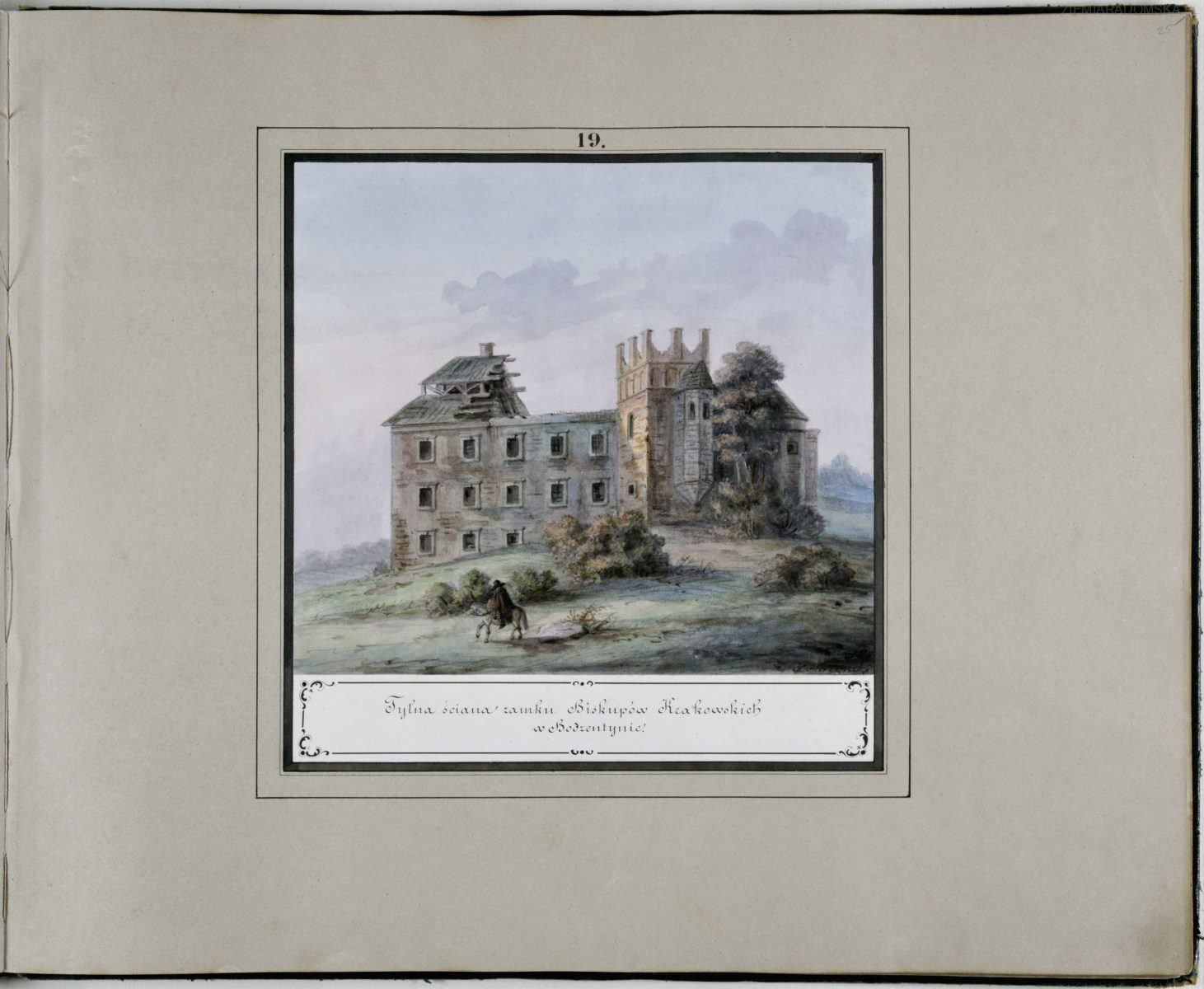 Bodzentyn-1850-ruiny-zamku-2-gub-radomska-scaled