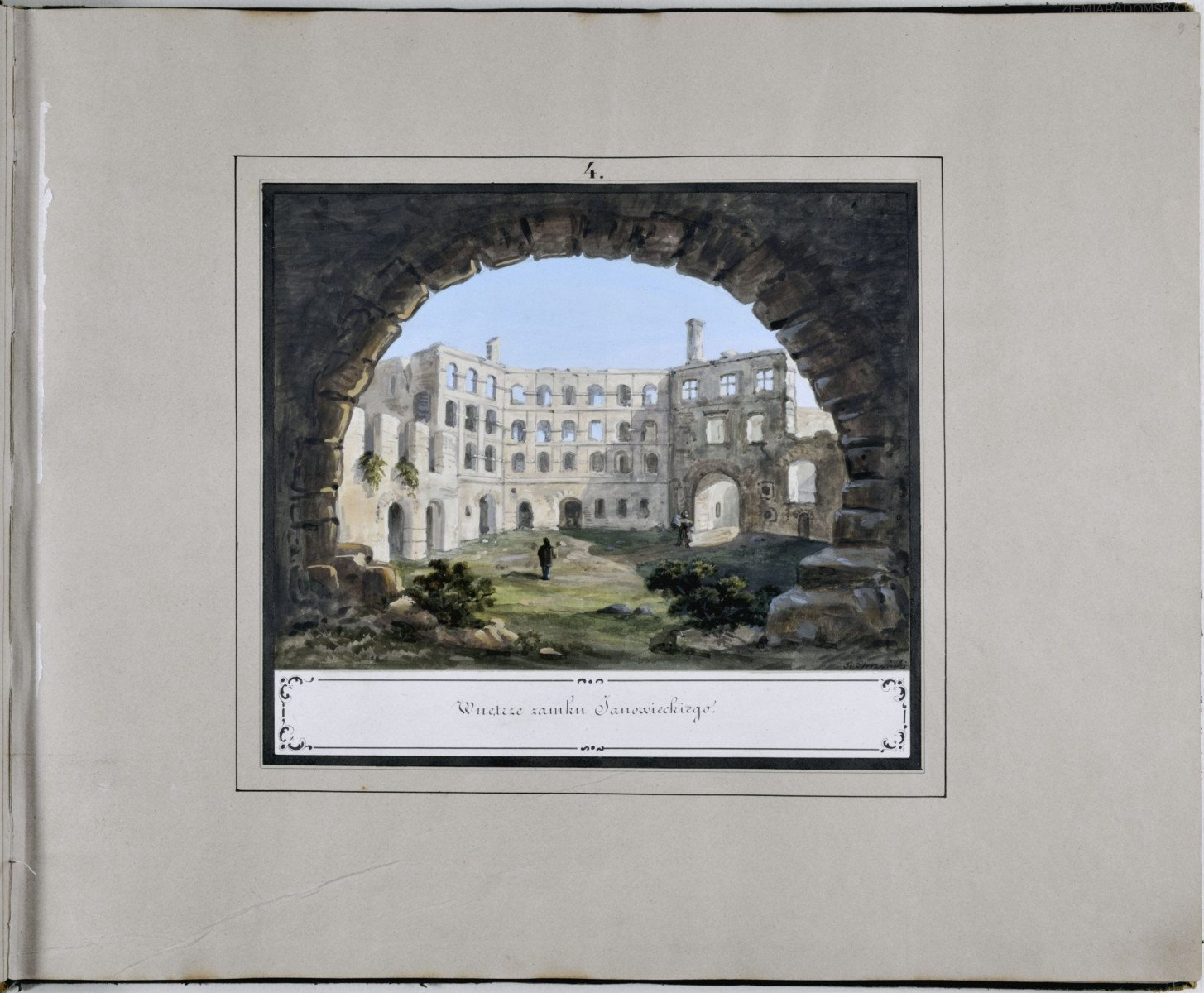 Janowiec-zamek-wnetrze-gub-radomska-1850-Stronczynski-Kazimierz-scaled