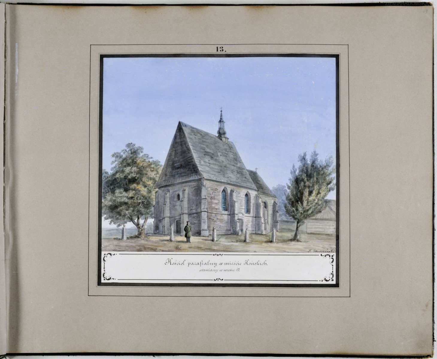 Konskie-kosciol-parafialny-1850-gub-radomska-Stronczynski-Kazimierz-scaled