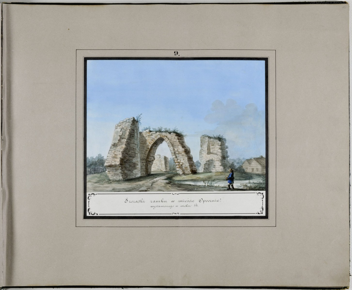 Opoczno-1850-ruiny-zamku-gub-radomska-scaled