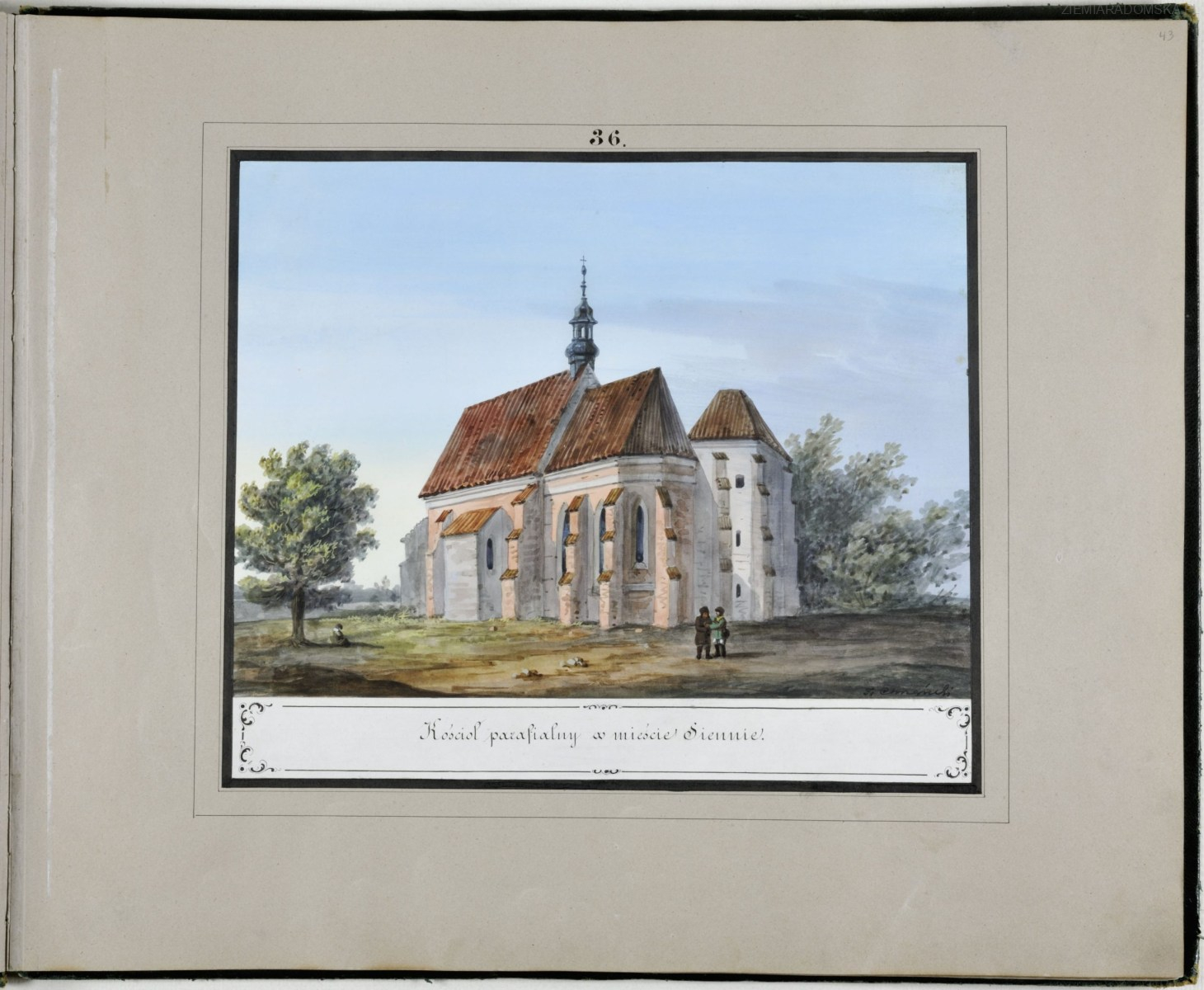 Sienno-1850-kosciol-gub-radomska-Stronczynski-Kazimierz-scaled