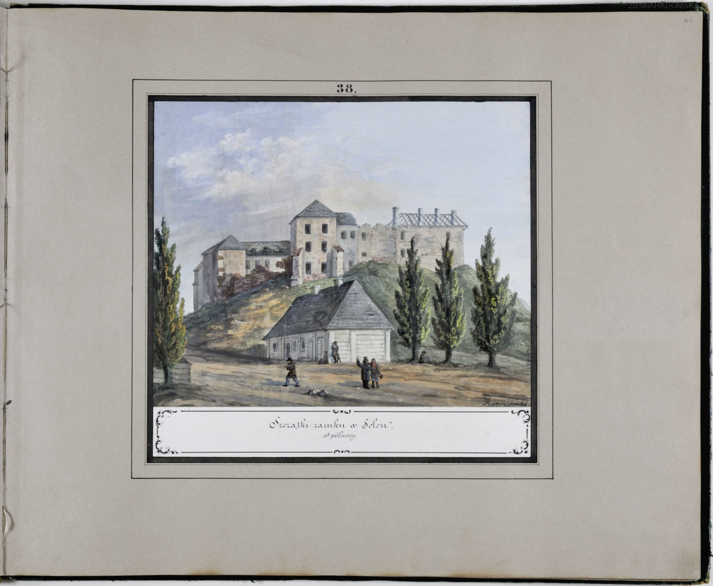 Solec-1850-ruiny-zamku-gub-radomska-Stronczynski-Kazimierz-scaled