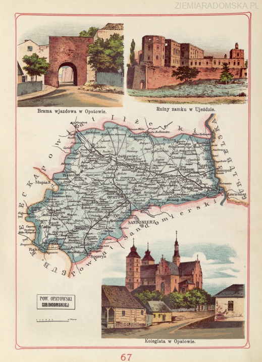 powiat-opatowski-gubernia-radomska-Bazewicz-Atlas-geograficzny-illustrowany-Krolestwa-Polskiego-1